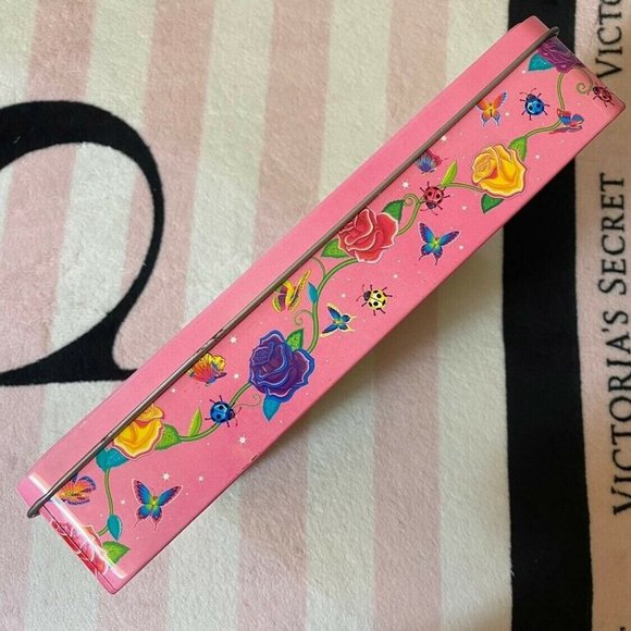 Vintage Lisa Frank Kittens Flowers Butterflies Jumbo Empty Collectible Tin - Picture 5 of 10